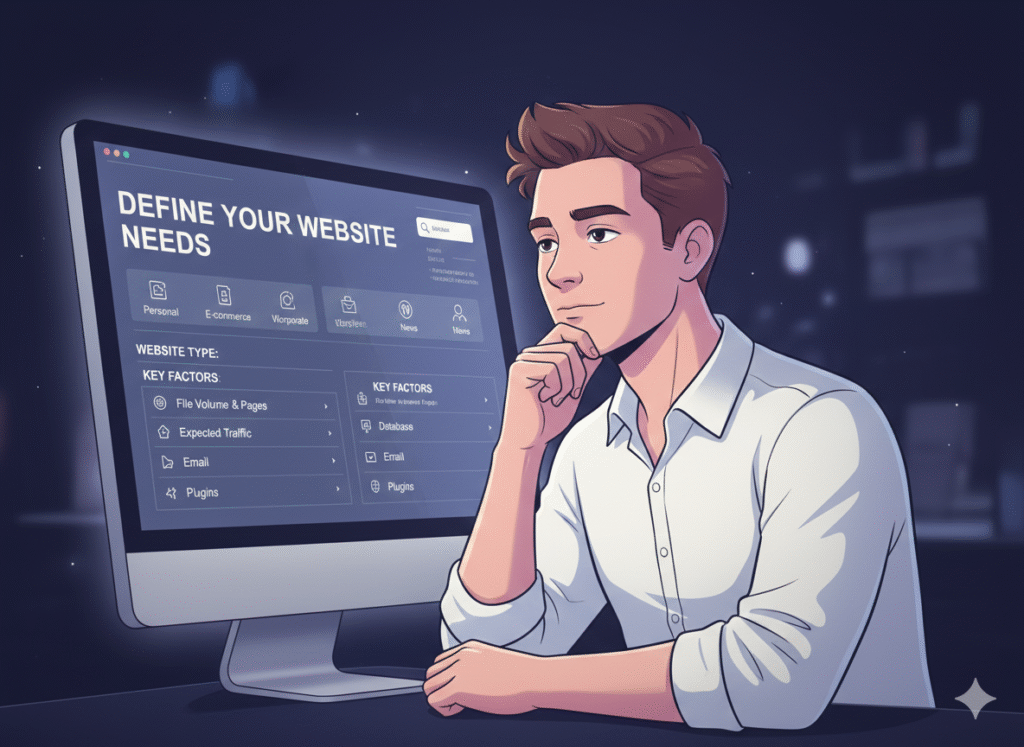 مشخص کردن نیاز سایت